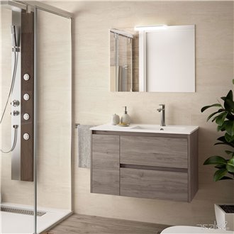 Mueble de ba&ntilde;o 855 Izquierda Roble Eternity NOJA SALGAR 