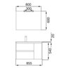 Conjunto SALGAR NOJA 855 DERECHA Roble Caledonia