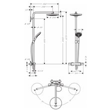 Columna de ducha 2jet Raindance Select S 240 Hansgrohe
