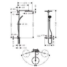 Columna para ducha Raindance S Hansgrohe