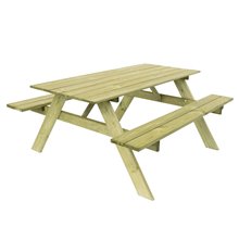 Mesa madera picnic essential para 6 comensales Gardiun