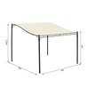 Cenador curvo 3x3x2,5m crema Outsunny 