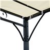 Cenador curvo 3x3x2,5m crema Outsunny 