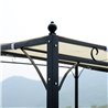 Cenador curvo 3x3x2,5m crema Outsunny 
