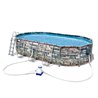 Piscina de aspecto piedra Power Steel Oval Comfort Jet Bestway