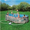 Piscina de aspecto piedra Power Steel Oval Comfort Jet Bestway