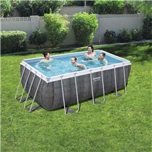 Piscina 412x201cm Power Steel Rectangular Bestway