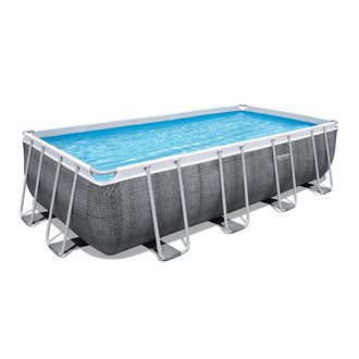 Piscina 488x244cm Power Steel Rectangular Bestway