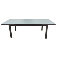 Mesa de aluminio y cristal Sicilia Chillvert