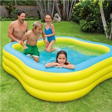 Piscina hinchable cuadrada 229x56 Intex