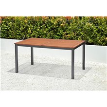 Mesa de madera de eucalipto y aluminio Ibis Chillvert