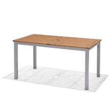 Mesa de madera de eucalipto y aluminio Bérgamo Chillvert