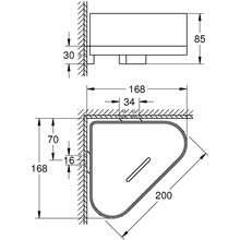 Esquinero bandeja jabonera cromo Selection Grohe