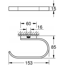 Portarrollos de pared sin tapa supersteel Selection Grohe