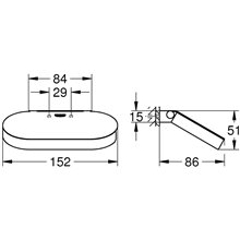 Portarrollos de pared con tapa cromo Selection Grohe