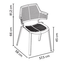 Juego de 2 sillas gris oscuro Ikona Resol