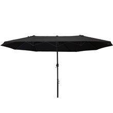 Sombrilla doble con manivela negra Outsunny