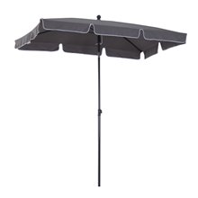 Sombrilla de aluminio y poliester gris Outsunny