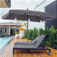 Sombrilla de aluminio y poliester gris Outsunny