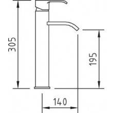 Grifo alto de lavabo Caiman Xtreme