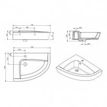 Lavabo NEW DAY Angular 70 Derecho