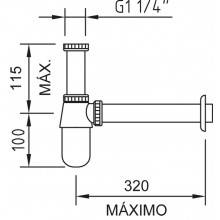 Desagüe de latón para lavabo o bidé