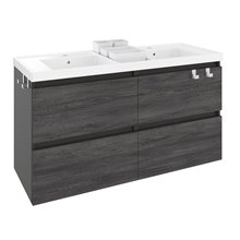 Mueble con lavabo resina 2 senos 120cm Antracita B-Box BATH+