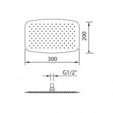 Rociador Slim Inox Air 30x20