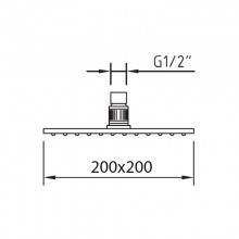 Rociador Slim Inox Air 20x20
