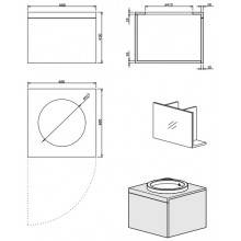 WCA Encimera 60 para lavabo de encastrar con mueble