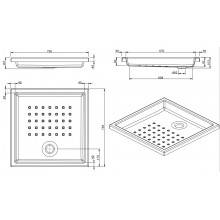 Plato encastrable Mosaico 75x75x4 Unisan Sanindusa