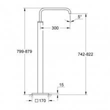 Caño de bañera Grohe Allure Suelo