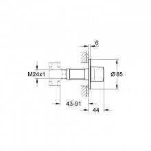 Llave de paso mural Grohe Veris