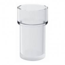 Vaso de cristal satinado y Soporte de pared Grohe Veris