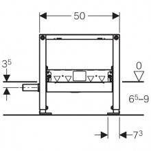 Duofix 50cm con Sifón para Ducha pared