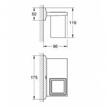 Estante con vaso cristal Grohe Allure Brilliant