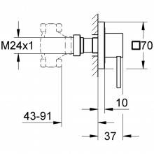 Llave de paso Grohe Allure Mural