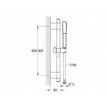 Conjunto de barra de ducha y teleducha Grohe Grandera