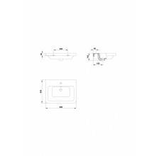 Lavabo mural Gala Street Square 60 x 45 cm