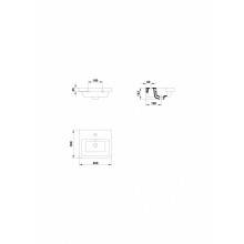 Lavabo mural Gala Street Square 40 x 35 cm