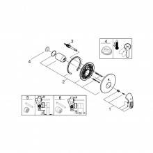 Grifo empotrado baño y ducha de palanca con hendidura Grohe Eurostyle
