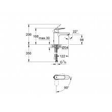 Grifo lavabo M ECO Grohe Eurosmart Cosmopolitan