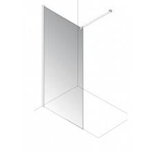 Mampara ducha frontal fija walk-in TECHNIC