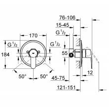 Grifo empotrado de ducha Grohe Eurostyle Cosmopolitan
