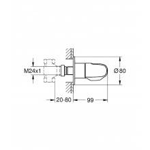 Llave de paso con diversidad de montaje Grohe Grohtherm 1000