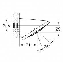 Rociador de ducha mural Grohe Rainshower F-Series 5"