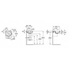Lavabo mural Meridian 35x35cm Roca