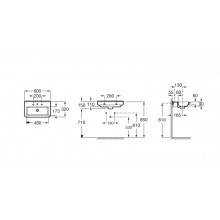 Lavabo mural Dama 60x32cm Roca