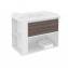 Mueble con lavabo resina 80cm Blanco-Fresno/Blanco B-Smart BATH+
