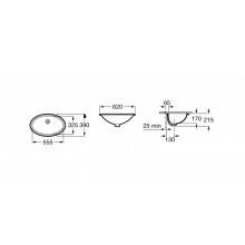 Lavabo de encimera Grand Berna 62x39cm Roca